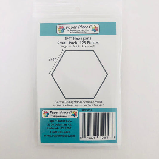 3/4 inch Hexagon English Paper Piecing Papers - Paper Pieces