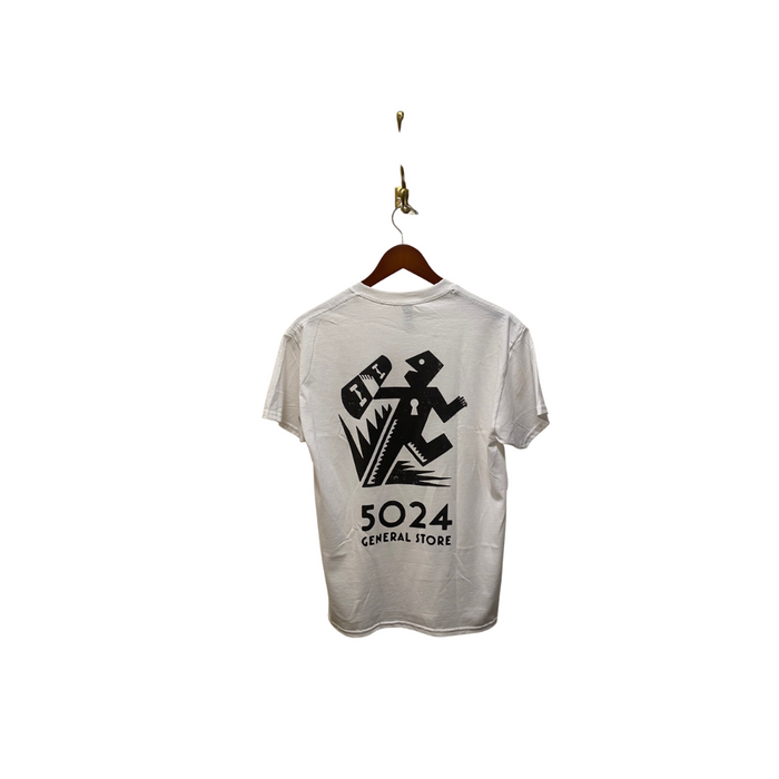 5024 - T-SHIRT WHITE/BLACK 2 LOGO