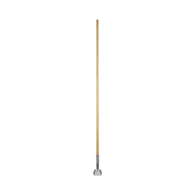 60" WOOD / METAL DUST MOP HANDLE, SNAP ON