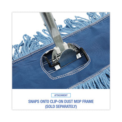 60" WOOD / METAL DUST MOP HANDLE, SNAP ON
