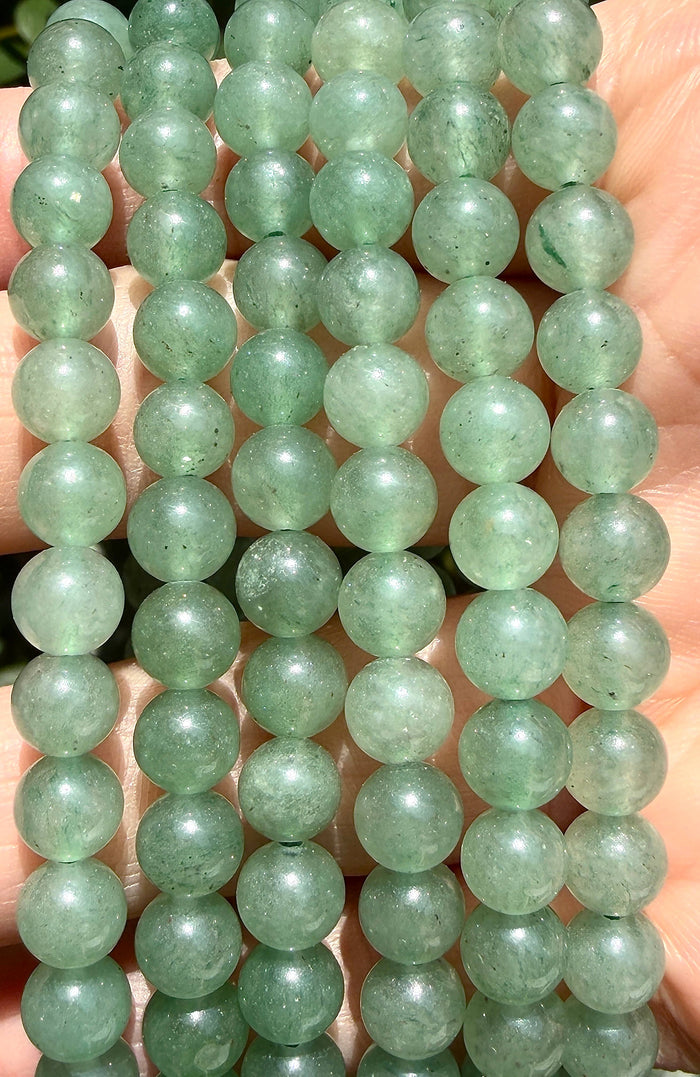 6mm Natural Aventurine Crystal Healing Stretch Bracelet 7.5"