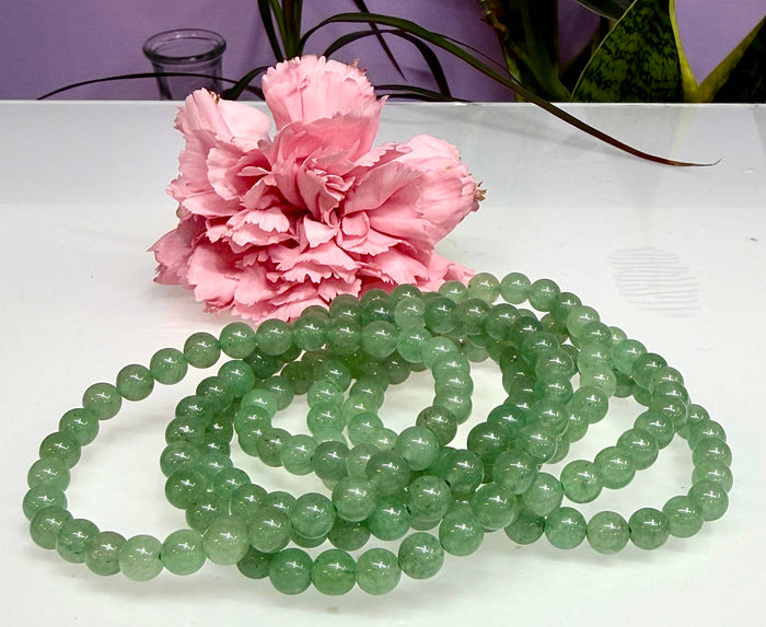 6mm Natural Aventurine Crystal Healing Stretch Bracelet 7.5"
