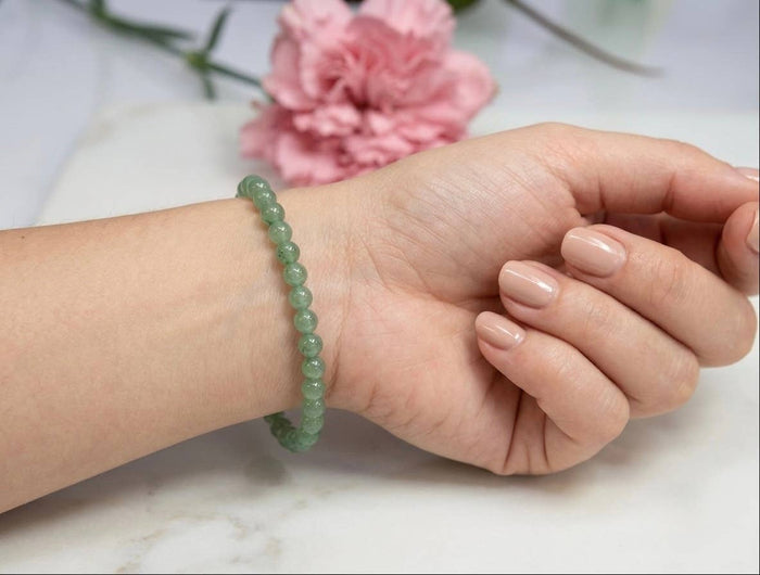6mm Natural Aventurine Crystal Healing Stretch Bracelet 7.5"