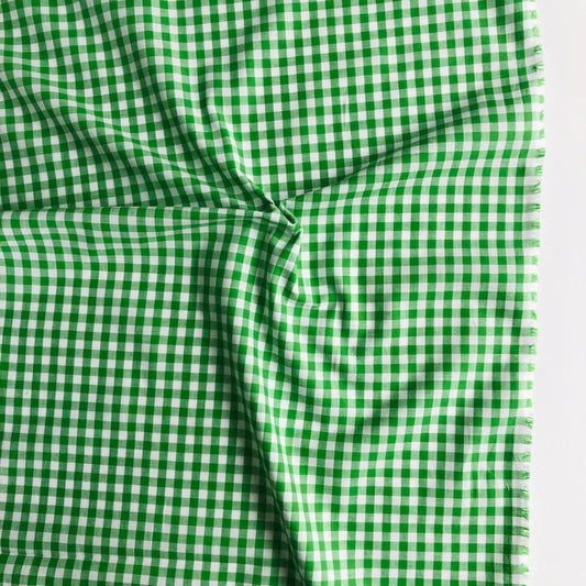 Yarn Dyed Gingham Check - Apple Green - Reiko Washizawa - Yuwa