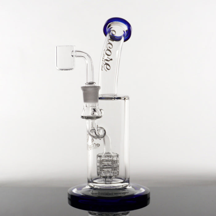 9" Encore Fixed Barrel Perc Rig - Dark Blue
