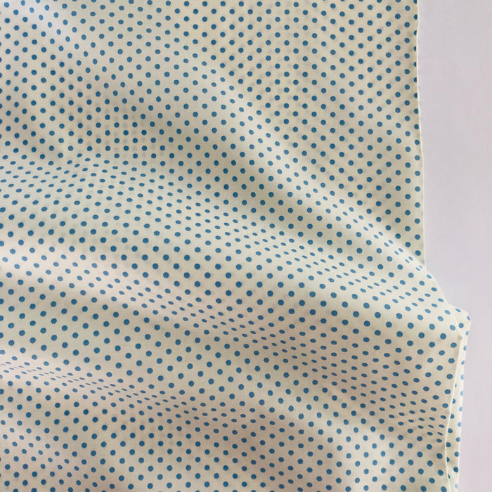 Kei Dot - Light Blue Dot on off white - Happy Sweet Collection - Yuwa