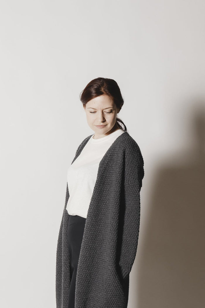 Aarre Alma Cardigan Asphalt Grey