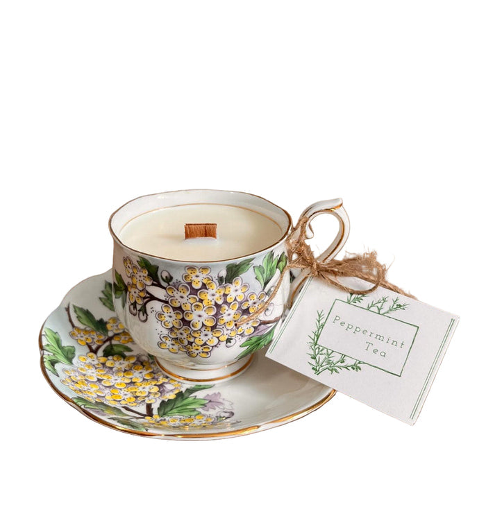 AlfalfaPastures Handcrafted -  Tea Cup Candles