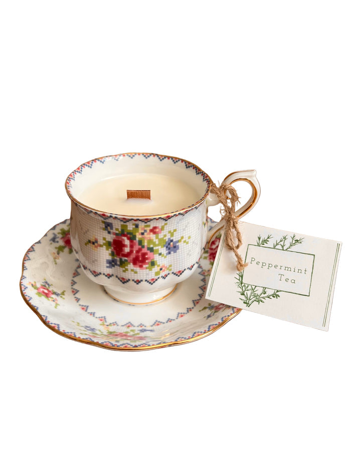 AlfalfaPastures Handcrafted -  Tea Cup Candles