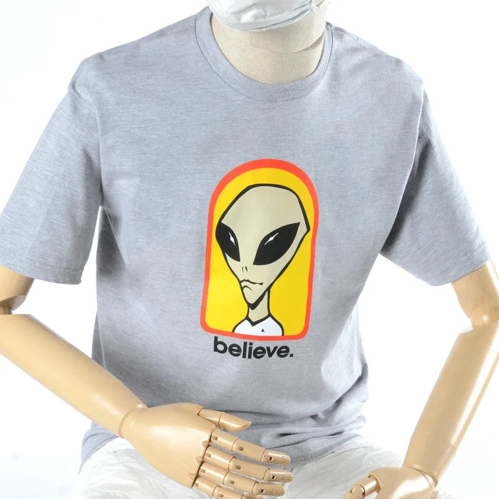 ALIEN WORKSHOP - BELIEVE TSHIRT HEATHER GRAY