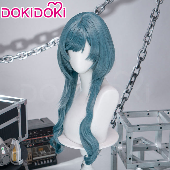 【All-in-one Ver Ready For Ship】DokiDoki Game Arknights: Endfield Cosplay Xaihi Wig Long Curly Cyan Blue Braided Hair