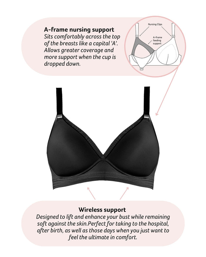 Technical features of Ambition T-shirt Contour Nursing Bra in Black