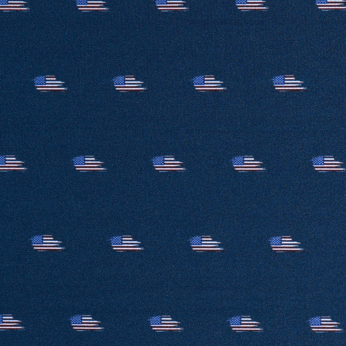 American Flag Polo - Denim Blue