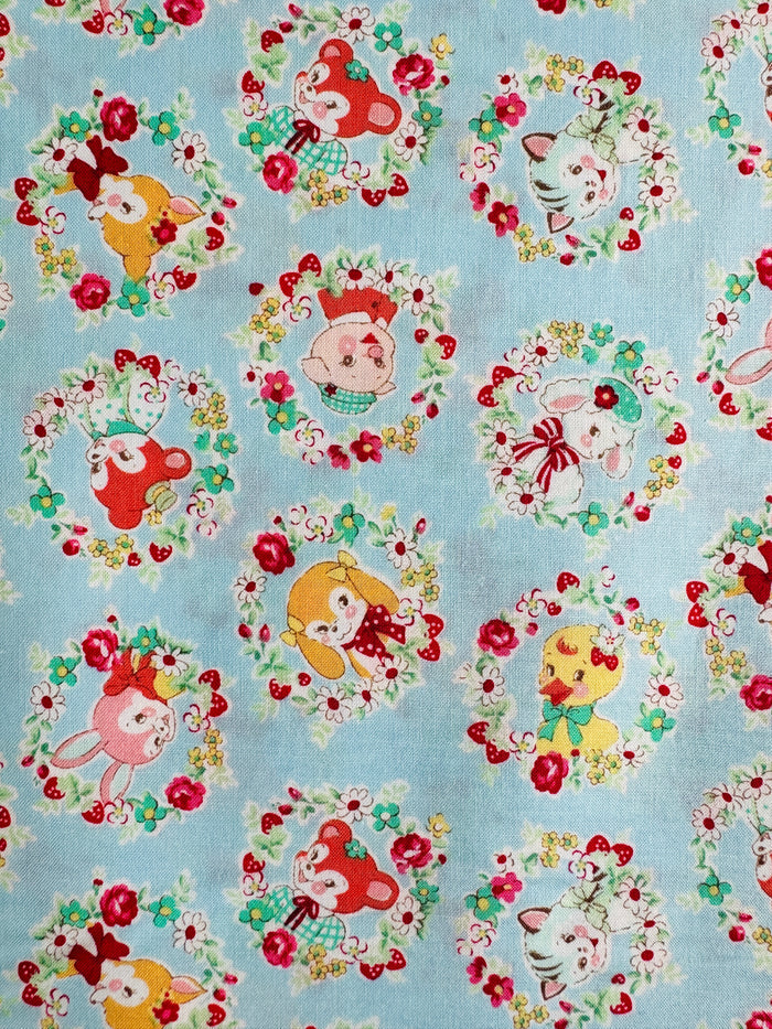 Animal Wreath - Blue (C) - Atsuko Matsuyama - 30's Collection - Yuwa