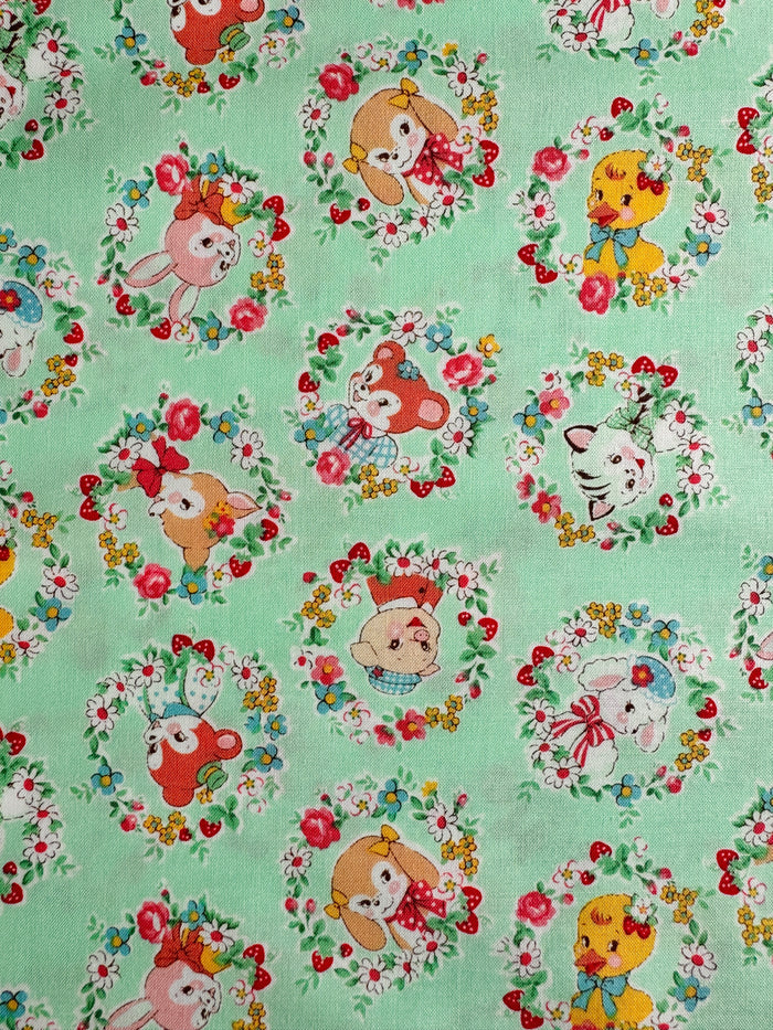Animal Wreath - Mint (D) - Atsuko Matsuyama - 30's Collection - Yuwa