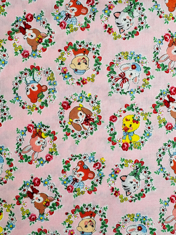 Animal Wreath - Pink (A) - Atsuko Matsuyama - 30's Collection - Yuwa