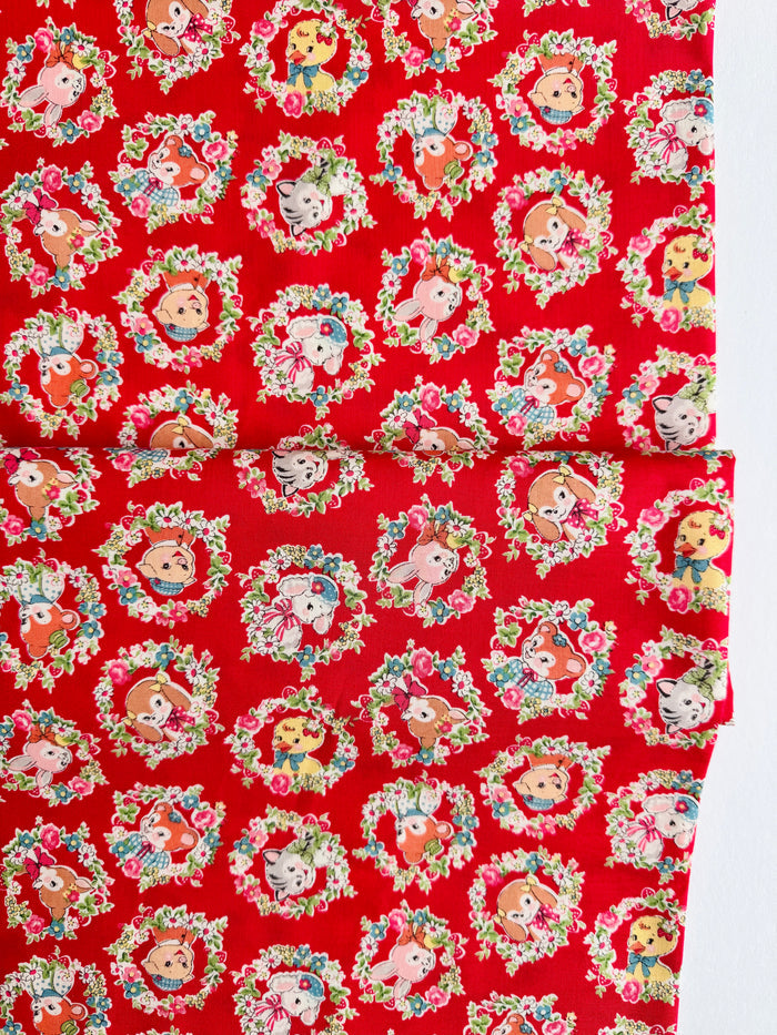 Animal Wreath - Red (E) - Atsuko Matsuyama - 30's Collection - Yuwa