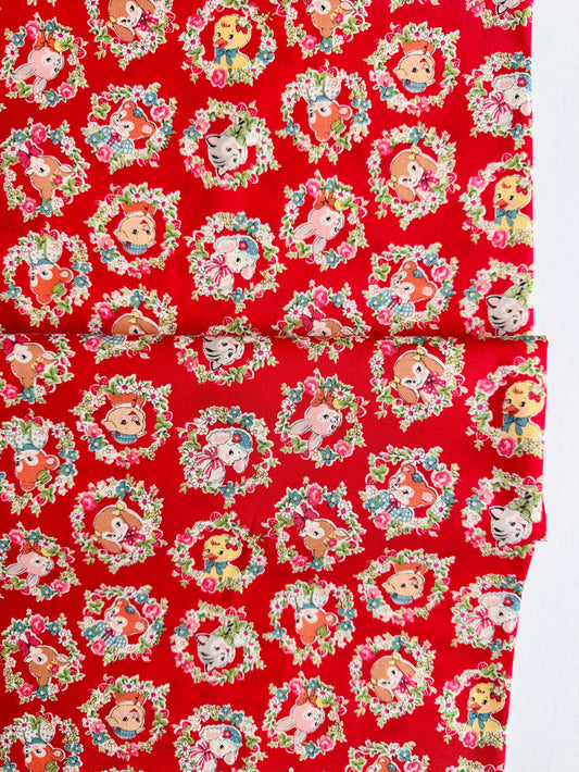 Animal Wreath - Red (E) - Atsuko Matsuyama - 30's Collection - Yuwa
