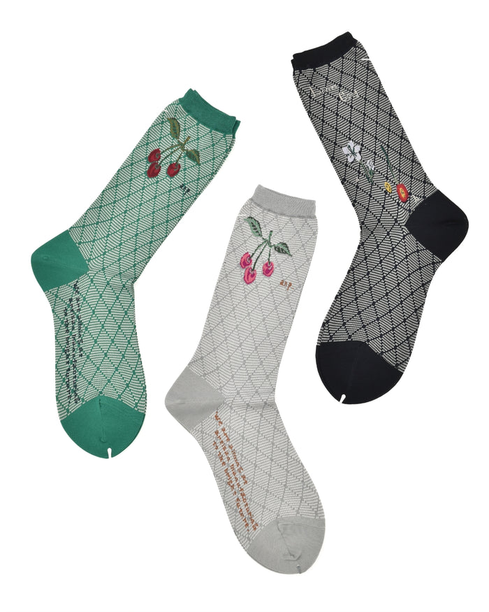 Antipast Cherry on Diamonds Sock