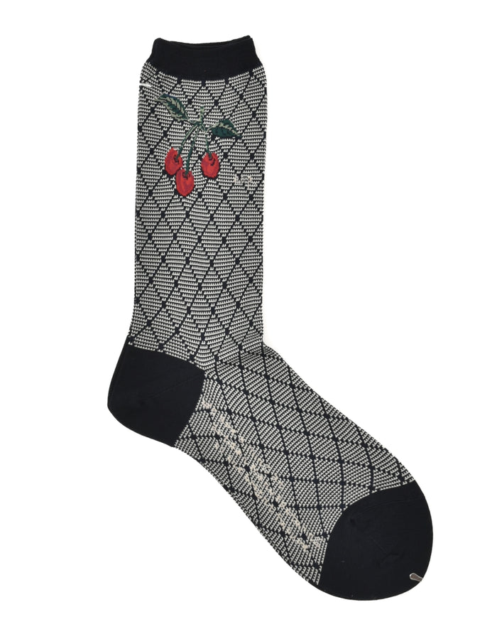 Antipast Cherry on Diamonds Sock