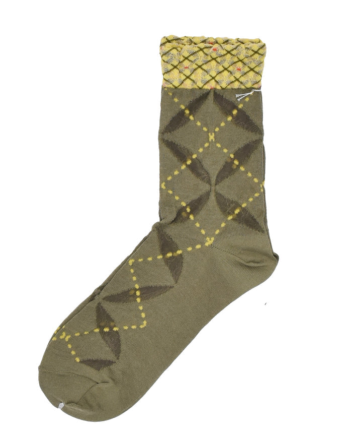 Antipast Circle Argyle Crew Socks