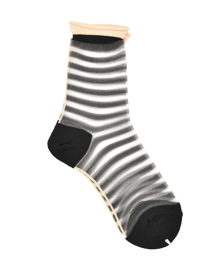Antipast Crossed Stripe Sheer Sock