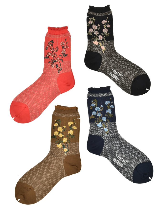 Antipast Flowers On Basket Sock