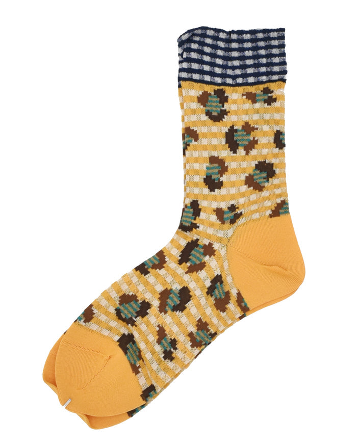 Antipast Jungle Check Crew Sock
