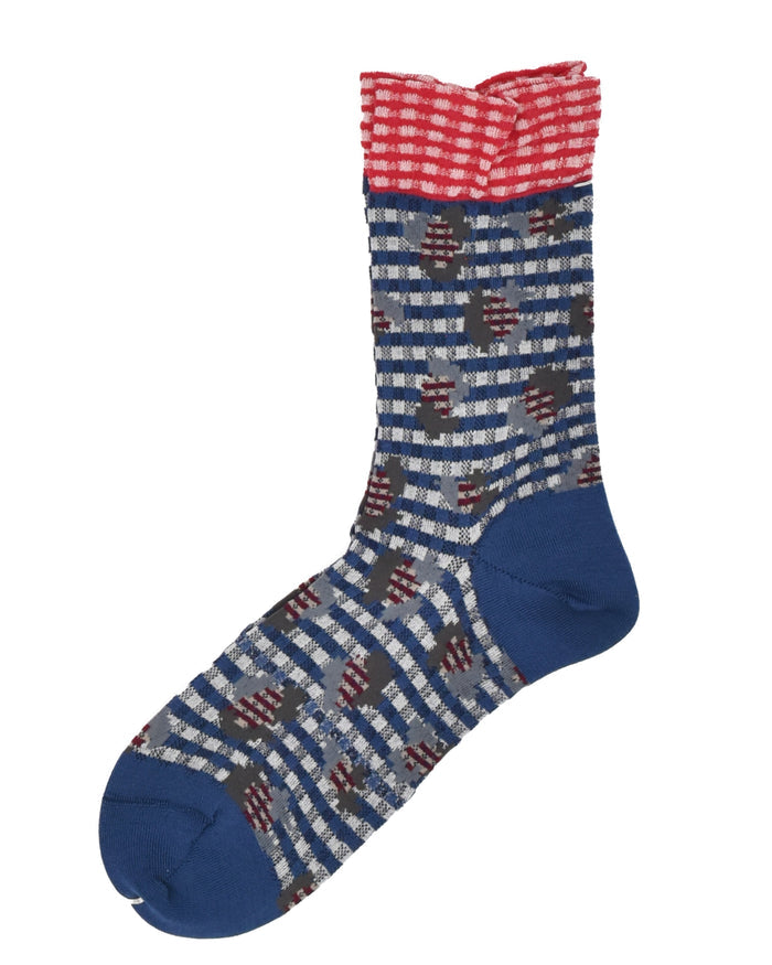 Antipast Jungle Check Crew Sock