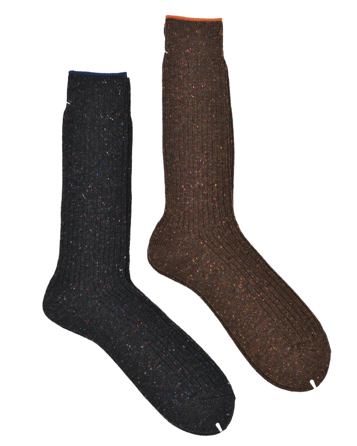 Antipast Men's Nep Rib Chunky Socks