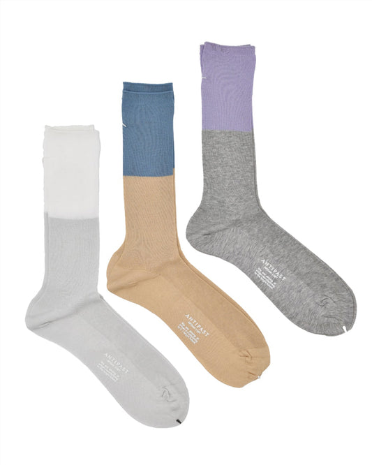 Antipast Men's Two Tone Rib Dress Socks