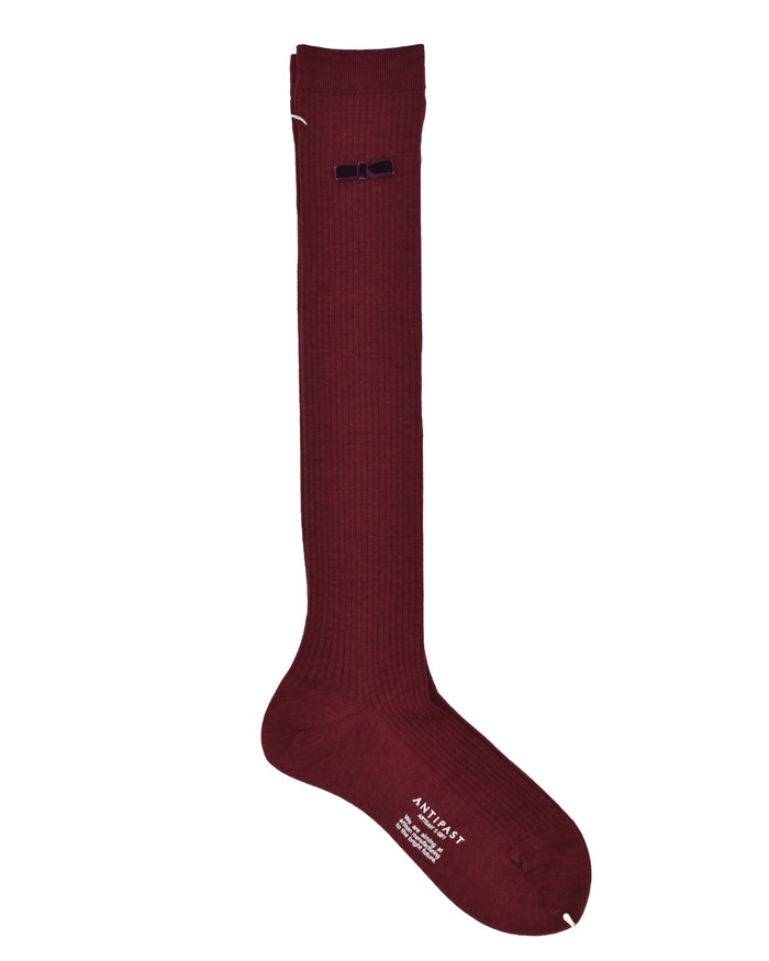 Antipast Ribbon Knee High Dress Socks
