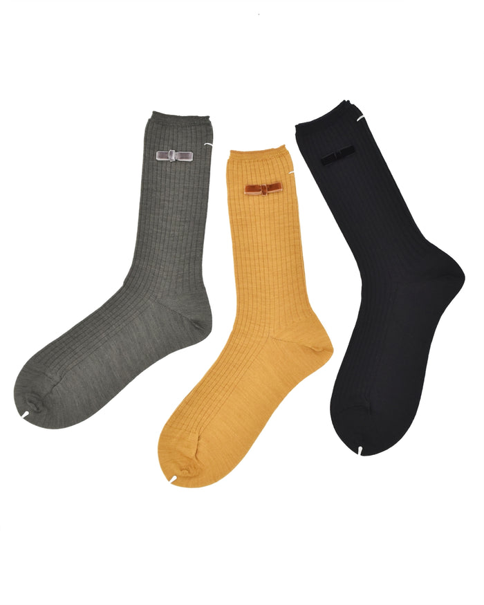 Antipast Ribbon Ribbed Socks