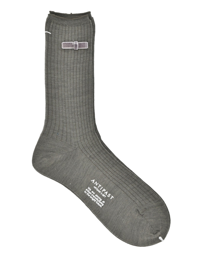 Antipast Ribbon Ribbed Socks