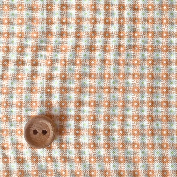 Antique Collection - Mini Dot Check - Orange - Textile Pantry