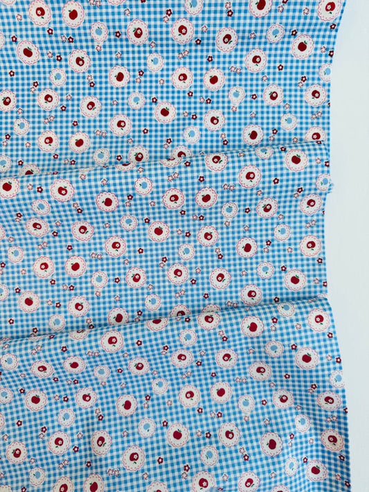 Apple Lace - Blue (B) - Atsuko Matsuyama - 30's Collection - Yuwa