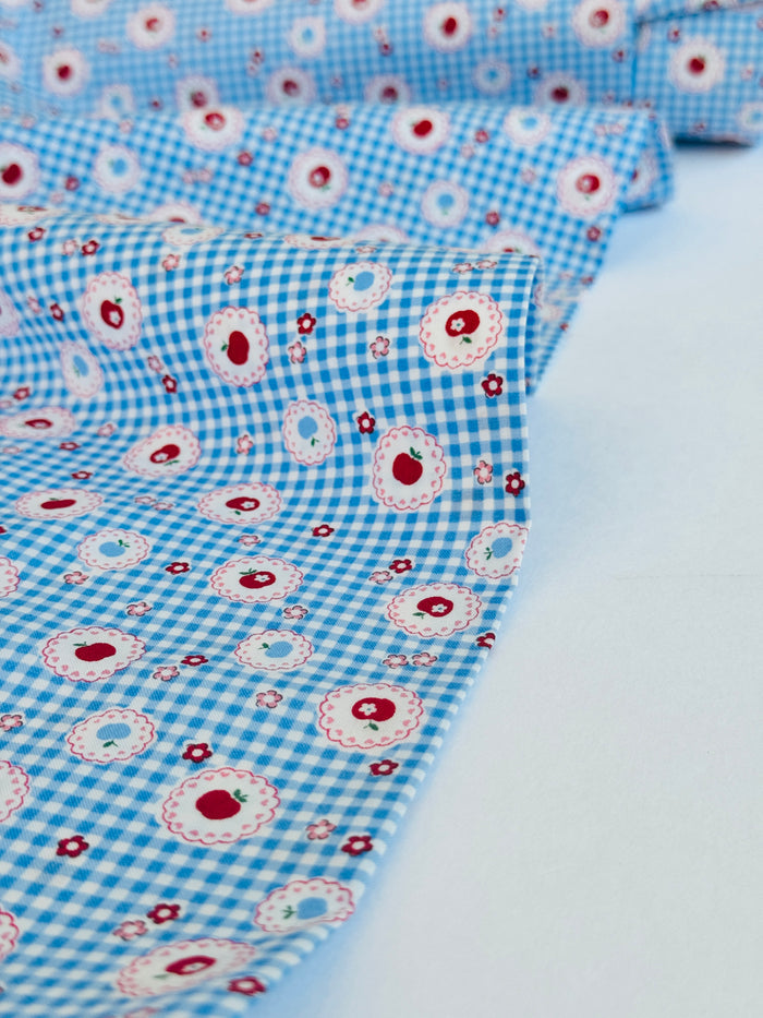 Apple Lace - Blue (B) - Atsuko Matsuyama - 30's Collection - Yuwa