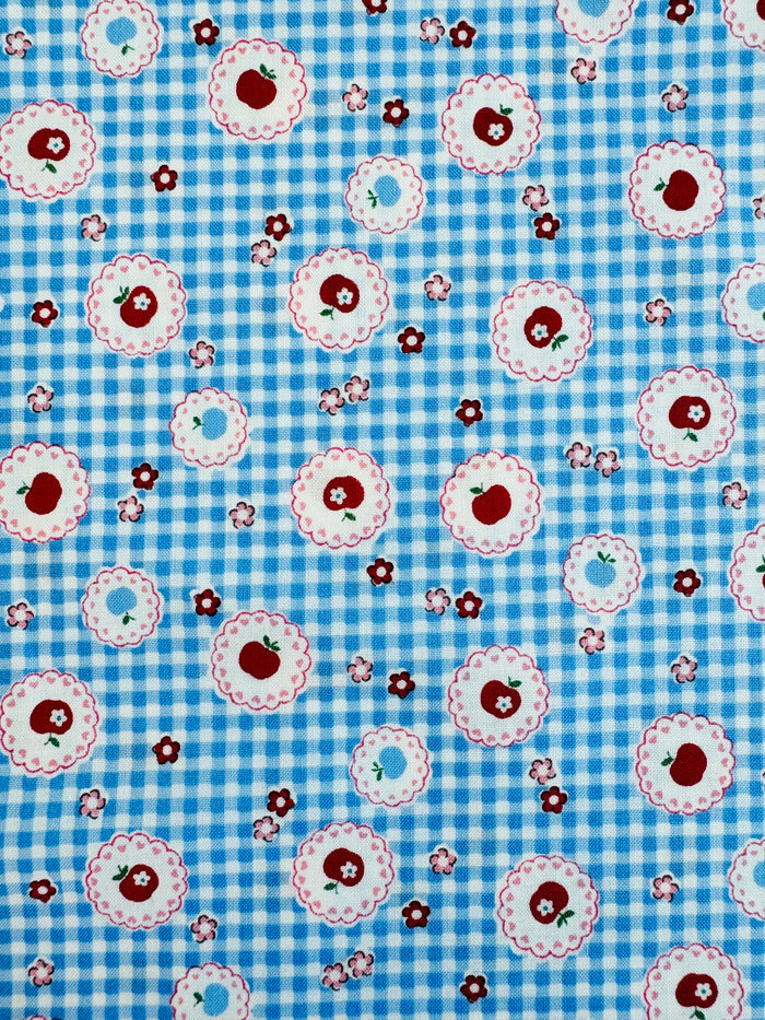 Apple Lace - Blue (B) - Atsuko Matsuyama - 30's Collection - Yuwa