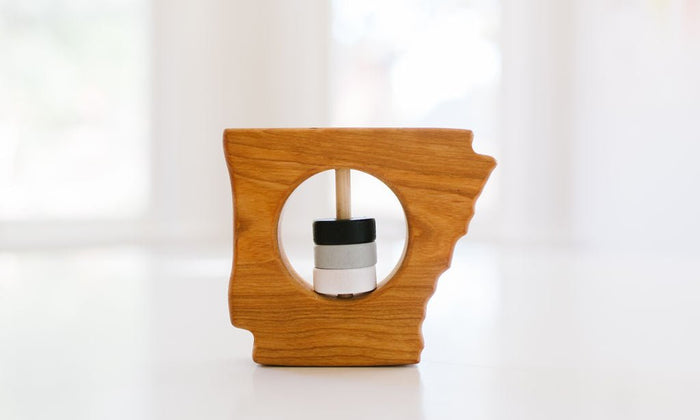Arkansas State Wooden Baby Rattle™