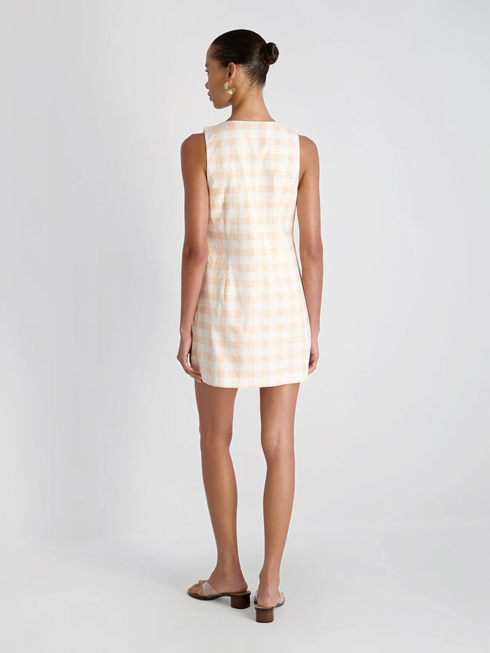 Aspen Linen Gingham Mini Dress