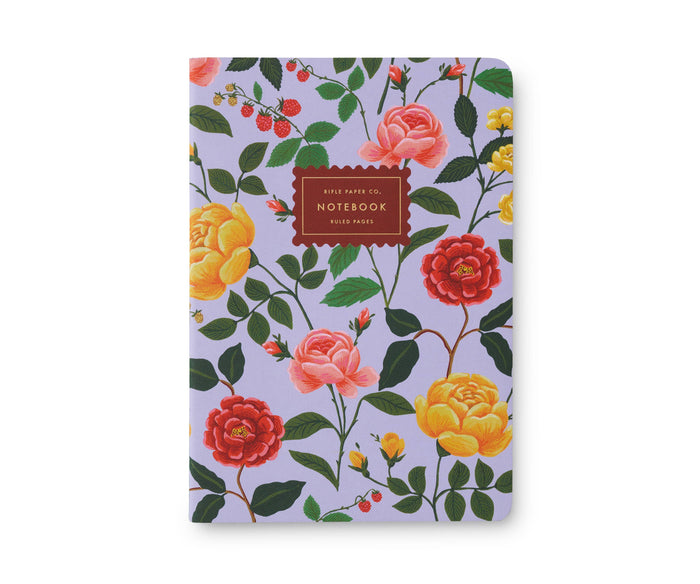 Assorted Set of 3 Roses Notebooks