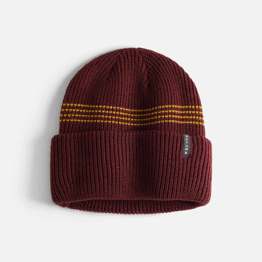 AUTUMN - MINI STRIPE BEANIE BURGUNDY