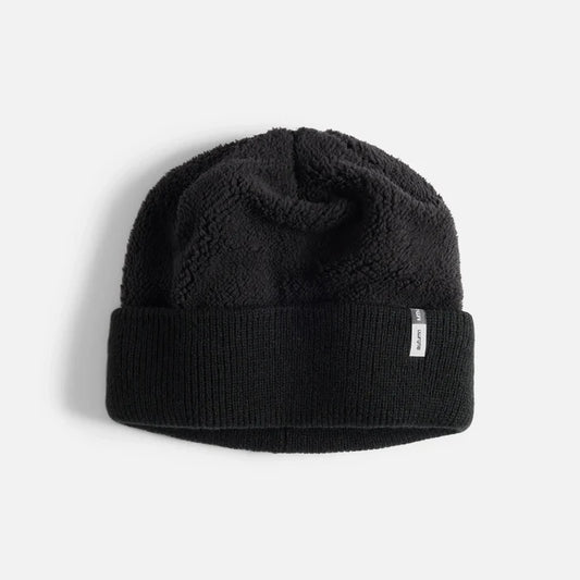 AUTUMN - REVERSE FLEECE BEANIE BLACK