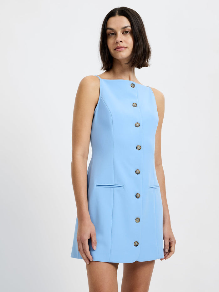Azra Twill Square Neck Dress