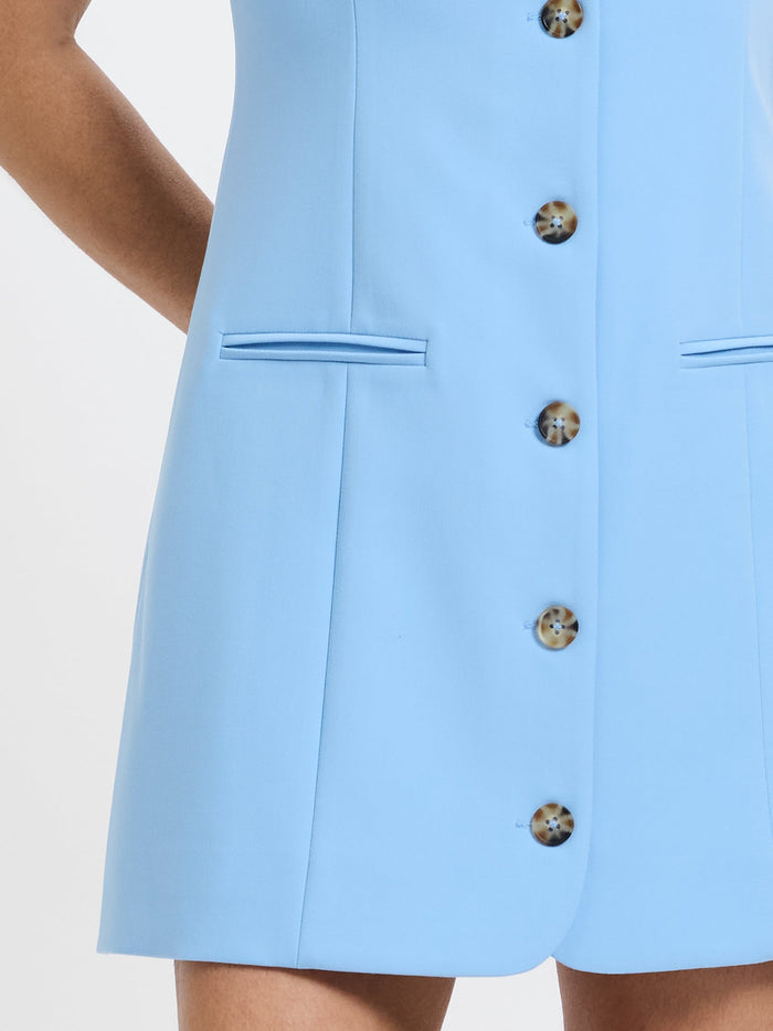 Azra Twill Square Neck Dress