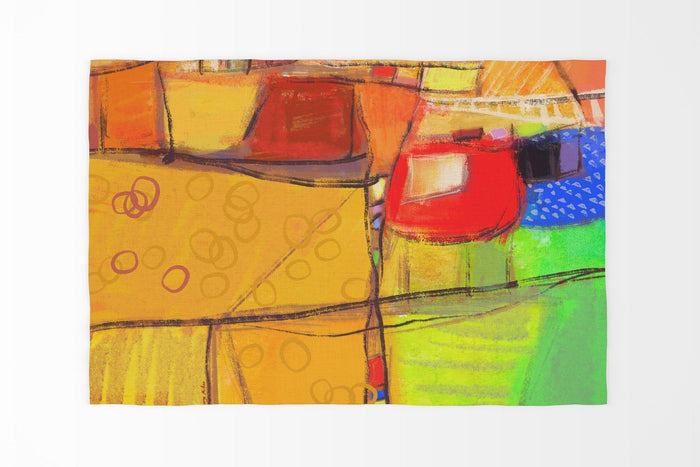 Best Area Rug, 6X9 Rug, Rectangle Rug, Rainbow Rug, Abstract Rug, Contemporary Rug, Farmhouse Area Rug, Made In Usa, Flat Woven Rug