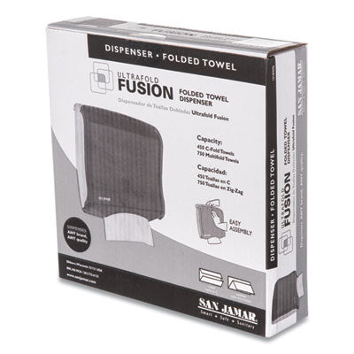 BLACK COMPACT MULTIFOLD / C-FOLD PAPER TOWEL DISPENSER T1755TBK