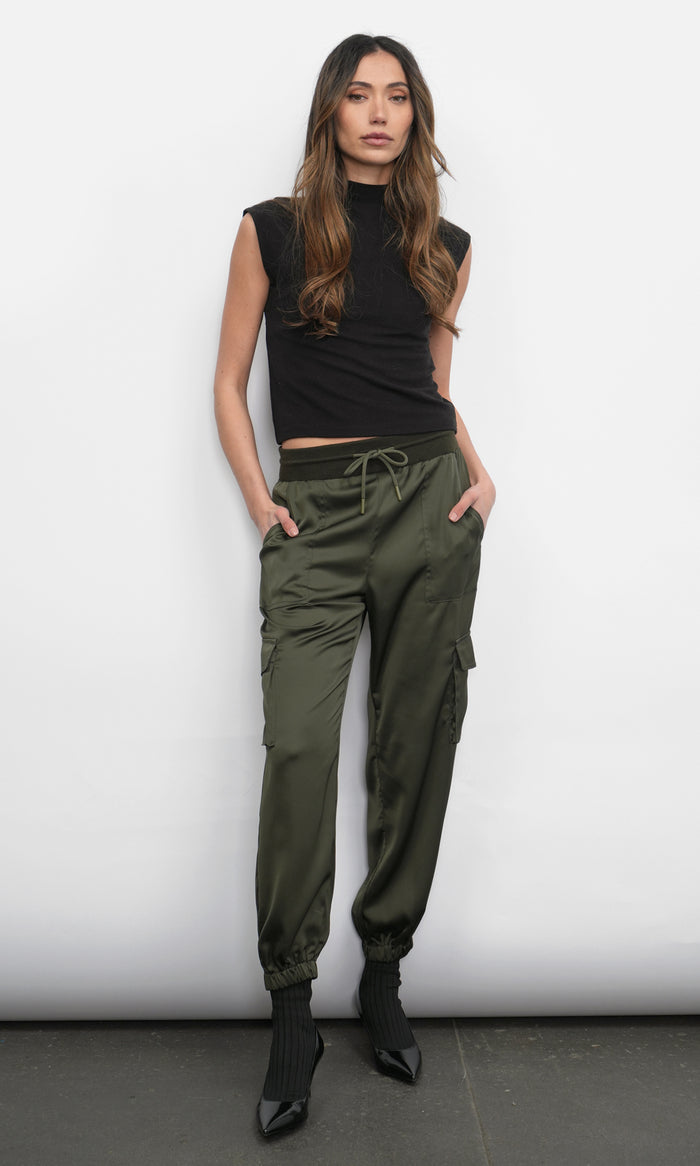 Black Paloma Funnel Neck Knit Top