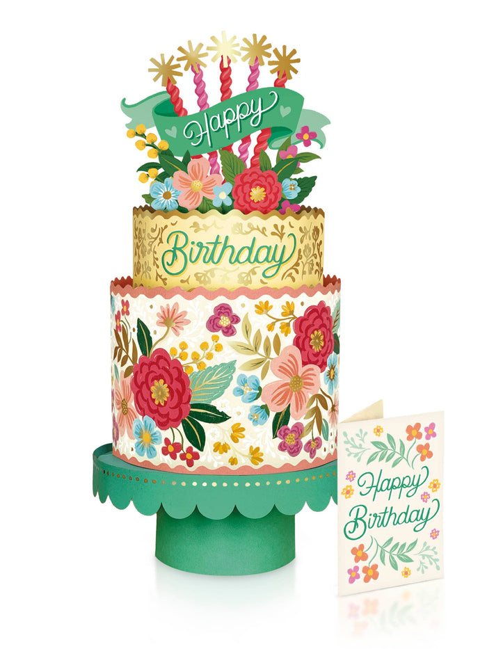 Blooming Birthday Cake  |  Pop-up Greeting Cards