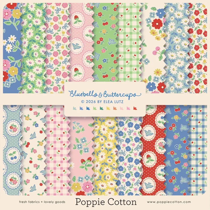 Bluebells & Buttercups - Fat Quarter Bundle - Elea Lutz - Poppie Cotton